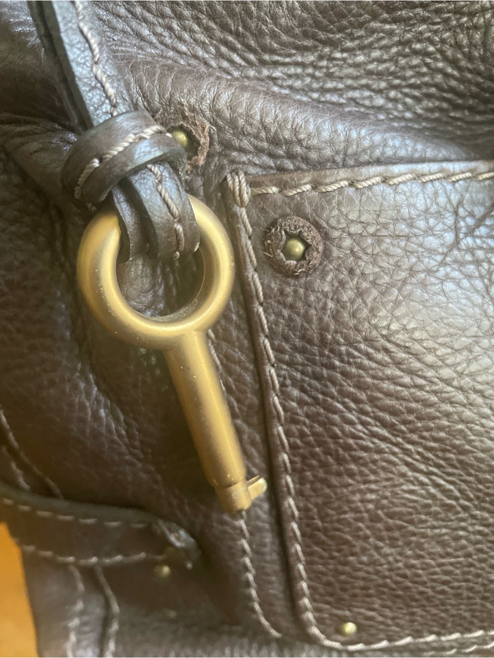 CHLOE OG VTG Y2K Paddington Philo Brown Leather Shoulder Bag Lock & Key RARE EUC - Picture 4 of 8